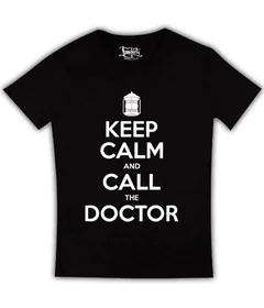 Прикольные футболки: Keep Calm and Call The Doctor на черной
